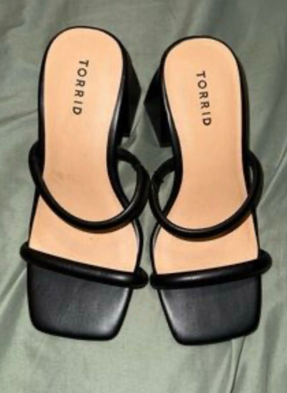 Torrid strappy single sole heels size 10.5WW
